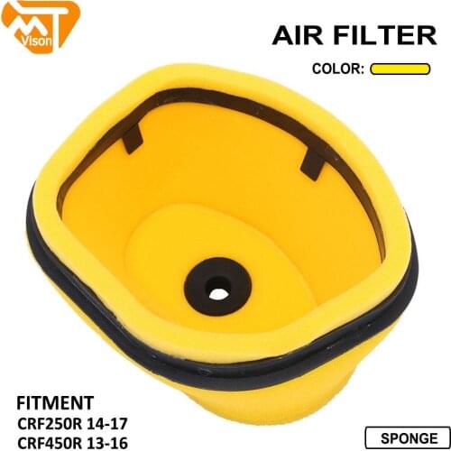 For Honda CRF250R CRF-250R 2014-2017 CRF450R 2013-2016 Motorcycle High Quality Sponge Air Cleaner Filter Double Layer Foam