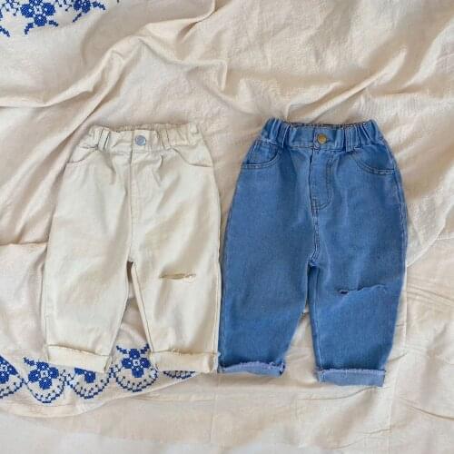 Girls Jeans for Kids Spring Trousers Children Jeans Kids Fashion Denim Pants Baby Boys Jean Infant Clothing Korean Baby Clothes