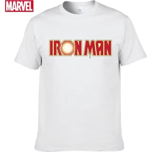 Marvel The Avengers Iron Man Short sleeve tee Mens shirts Summer T-shirt cotton graphic t shirts 2021 Tops #24