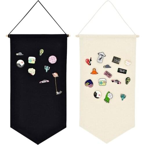 Nordic Blank Cotton Brooch Pins Badge Holder Hanging Wall Display Banner Flag Au03 21 Dropshipping