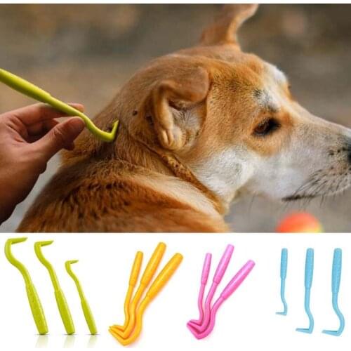 3Pcs/Set Flea Removal Tool Hook Louses Pliers Remover Hook Ick Removal Tool Pet Supplies Tick Picker Flea Removal Tool Pet Comb