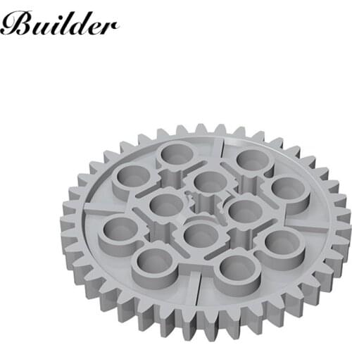 Little Builder 3649 MOC Technology Part 40 tooth Gear 10pcs Building Blocks DIY Creative Assembles Particles Toys for Children