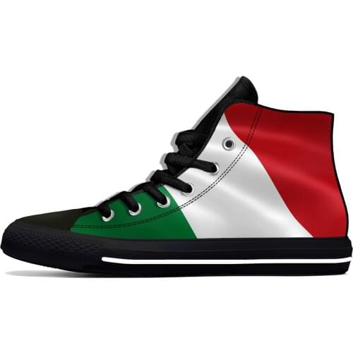 Italy Italia Italian Flag Patriotic Fashion Funny Casual Cloth Shoes High Top Lightweight Breathable 3D Print Men Women Sneakers