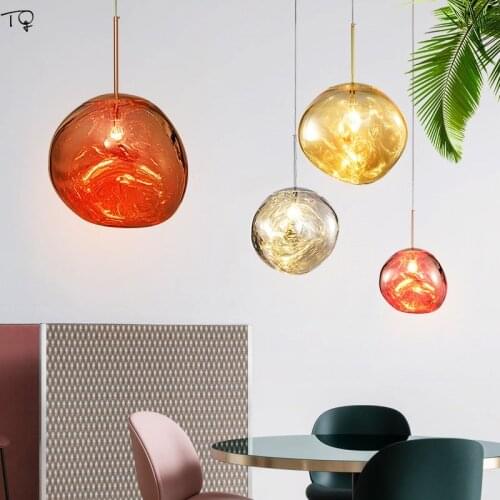 Lava Lamp Nordic Modern Creative Hanging Lamps Simple Individual Fashion Gold Led Light Fixtures Cafe Kitchen Living Room Bar