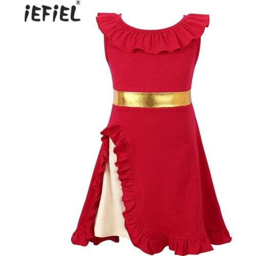 Summer Kids Girls Sleeveless Ruffled Princess Dress for Halloween Dress Up Toddler Kids Cosplay Theme Party Tutu Dresses