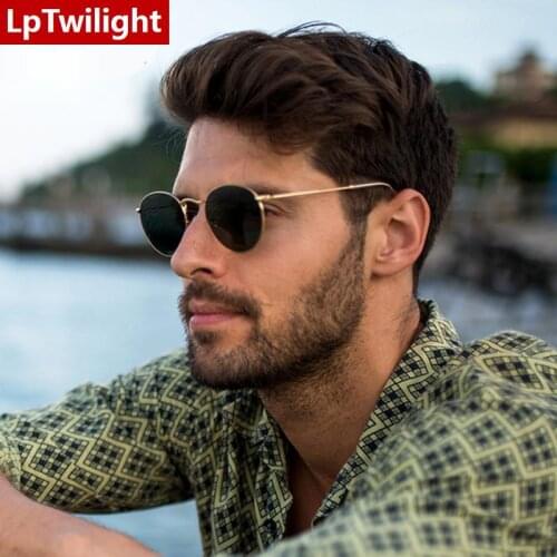 LpTwilight 2021Fashion Retro Sunglasses Men Round Vintage Glasses for Men/Women Luxury Sunglasses Men Small Lunette Soleil Homme
