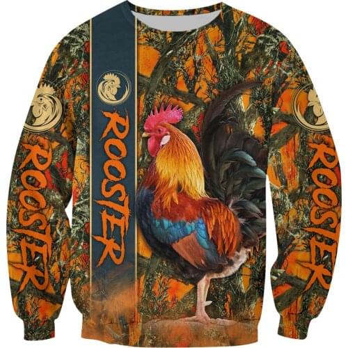 Love Rooster Pattern 3D All Over Printed Autumn Men Hoodies Unisex Casual Pullover Sweatshirts Streetwear sudadera hombre DW0586