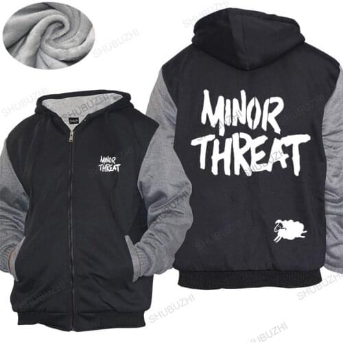 Mens luxury cotton hoodies Minor Threat thick hoody Out of Step Hardcore Punk | Straight Edge | Dischord Loose