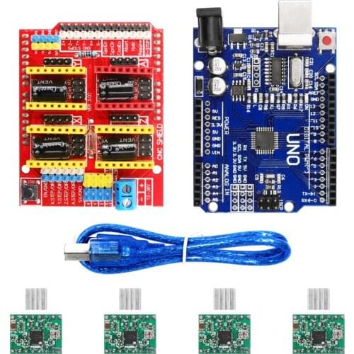 V3.0 Engraver CNC Shield+Board+A4988 Stepper Motor Drivers for Arduino for UNO R3