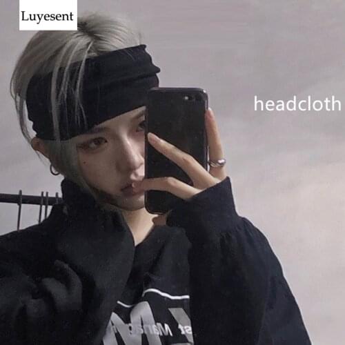 Black Punk Unisex Cool Headcloth 2020 Hip-hop Fashion Scarf Gothic Ninja Outdoor Women Men Thin Headbands Casual New Headwear