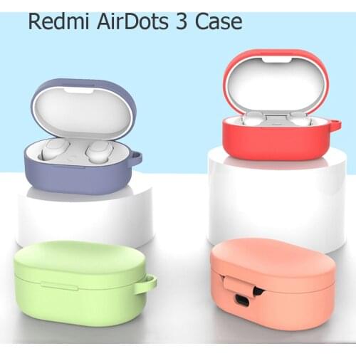 Silicone Protective Cover for Redmi Airdots 3 TWS Wireless Bluetooth Earphone Case Shell Pouch for Xiaomi Redmi AirDots 3 Case
