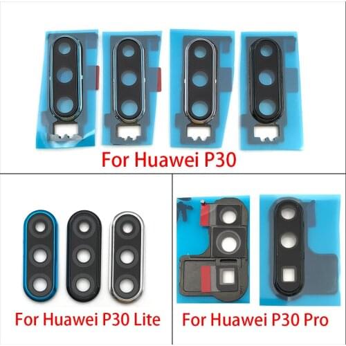10Pcs/Lot,Housing Back Rear Camera Glass Lens With Cover Frame Holder For Huawei P30 / P30 Pro / P30 Lite