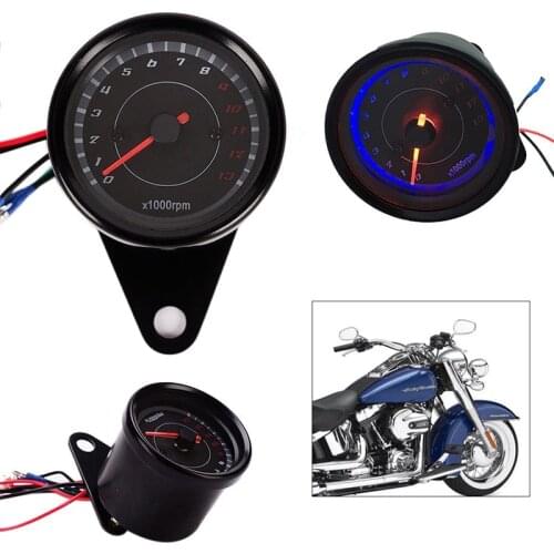 Led Backlight 13000 Rpm Tachometer Scooter Tachometer Motorcycle Speedometer Dc12v Universal, Suitable For Most Motorcycle Model