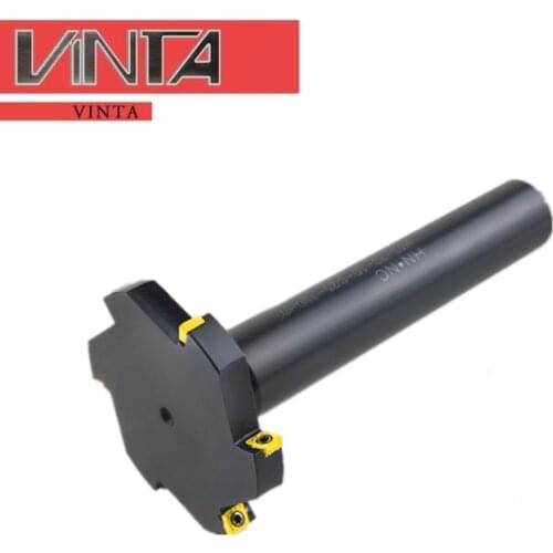 HTS Three-face T groove CNC milling cutter HTS-20-10-C14-120-2T holder bar 10mm thick side milling cutter disc macthed inserts