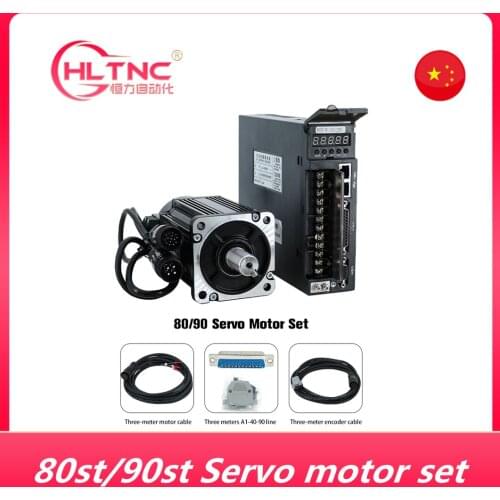 High quality 80ST-M03520 AC servo motor 730W+ driver 3.5N.m 35kgf.cm 2000rpm with 3m cable for CNC machine