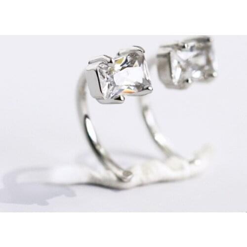 Mini Earring Stud With Clear Stone Prong Setting Women Jewelry Earrings Pretty Cute Accessory Gadget For Girl Top Hot