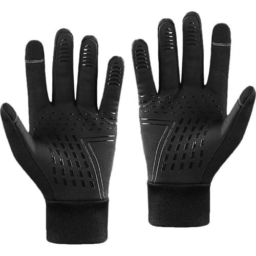 1 Pair Bike Motorcycle Gloves Warm Keeping Protective Touch-screen Winter Unisex Snow Gloves for Outdoor Cycling Accessories