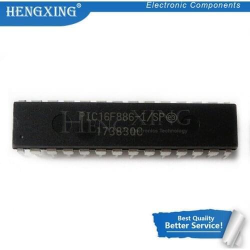 1pcs/lot PIC16F886-I/SP PIC16F886ISP PIC16F886 16F886-I/SP DIP-28 In Stock