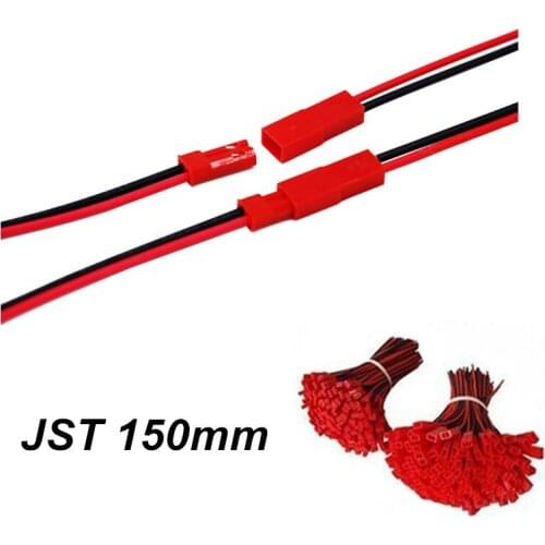 10pair/lot 150mm 15cm JST Connector Plug Cable Male+Female Wires for lipo RC Battery 20% off