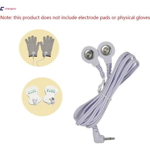 10pcs/lot DC 2.5MM 2 in 1 Head electrode wires /cable for digital device and TENS EMS machine Free shipping