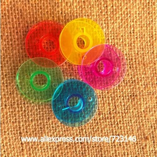 JAPAN5Pcs/Set Empty Bobbins Sewing Machine Spools Colorful Plastic Case Storage Box for Sewing Machine singer brother toyata