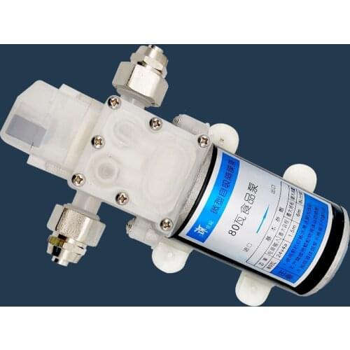 80W Diaphragm Water Pump 24V Food Grade Self Priming Pressure Pump 1/2" BSP 8L/min for Drinks Milk Red Wine