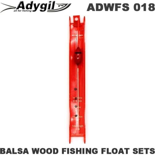 Adygil Balsa Wood Fishing Float Sets ADWFS 018 Floatation 0.5g Length of Line 60cm Hook Size #16 5pcs/lot