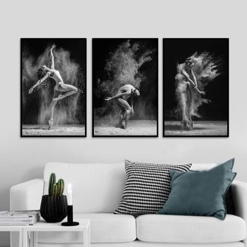 5D DIY Full Diamond Painting White Black Dance Body 3D Diamond Embroidery Rhinestone Mosaic Home Decor 3pcs set