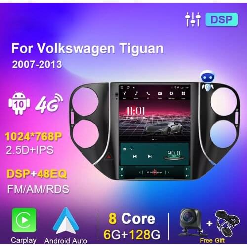 Autoradio For Volkswagen Tiguan 2007-2013 Tesla Style Car Radio Multimedia Player DSP Carplay Android Auto No 2 din 9.7 Inch DVD