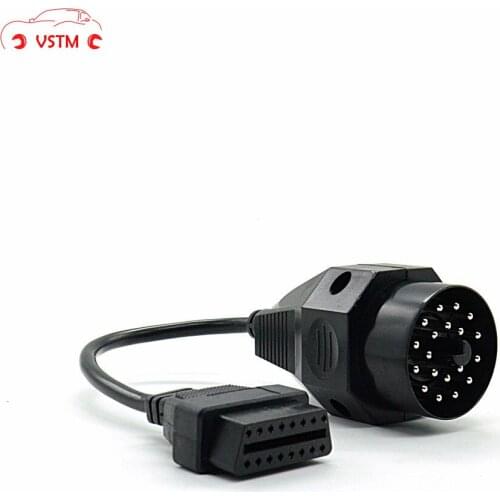 Free Shipping OBD OBD II Adapter for BM-W 20 pin to OBD2 16 PIN Female Connector e36 e39 X5 Z3 for BM-W 20pin