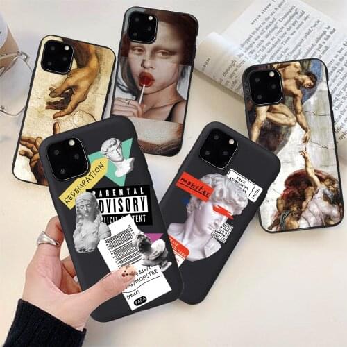 For iPhone 12 6S 7 8 Plus Case Art Abstract Painted For iPhone 11 Pro Max XR XS SE 2020 Silicone Phone Case Soft TPU Back Cover