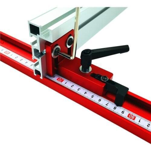 Woodworking 45 type T-tracks chute backing connector woodworking Miter rail chute connector 75mm height with T-tracks Stop