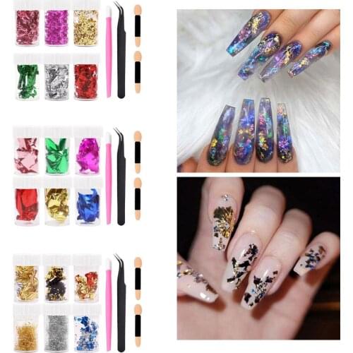 Gold Silver Flakes DIY Nail Art Nails Foils Decal Jewelry Making DIY Nail Art Paiting Materials Decorating Foil Paper