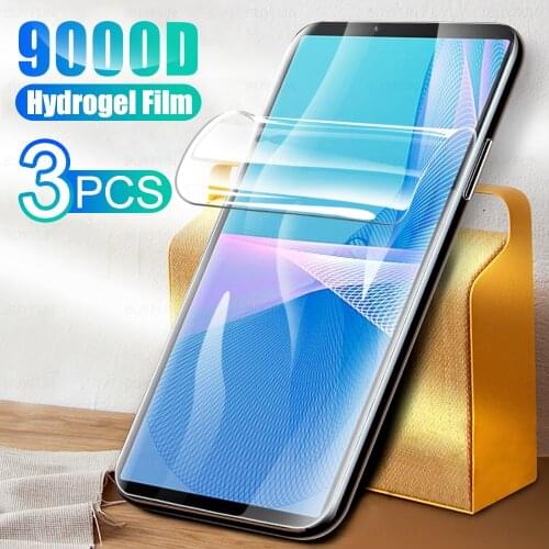 3Pcs Full Cover Hydrogel Film For Sony Xperia 10 III Screen Protection For Sony X Peria Xperia10 3 6.0" Protector Film Not Glass