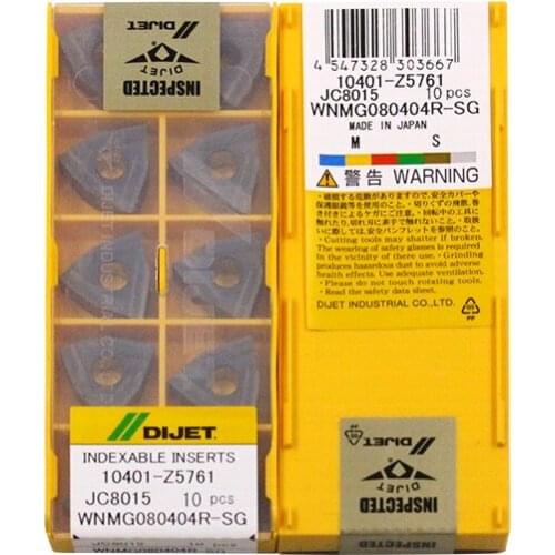 WNMG080404R-SG JC8015 100% DIJET Original carbide insert with the best quality 10pcs/lot free shipping