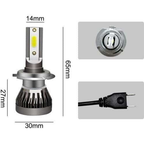 Kingsofe 1pair COB H7 120W 26000LM LED Car Headlight Kit Turbo Light Bulbs 6000K Fog Light Bulb Led Lamp Car Accessories