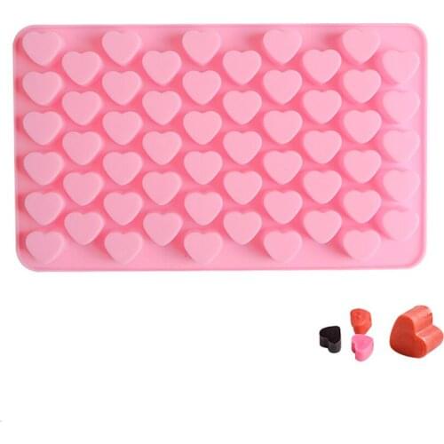 Creative 55 Hole Heart Shaped Silicone Ice Cream Mold Chocolate Molds Ice Tray Cube Maker Cake Mould Kitchen Accessories