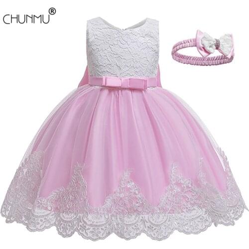 Flower Girl Dress for Girls Lace Pageant Formal Kids Clothing Elegant Girls Dresses for Children Princess Party Custumes