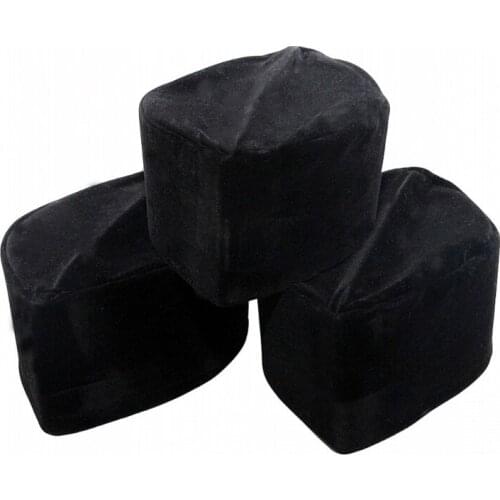 Muslim Men Velvet Black Kufi Hat Islamic Turkish Takke Foldable Autumn Winter Prayer Cap Bonnet Hijab Arabia Turban