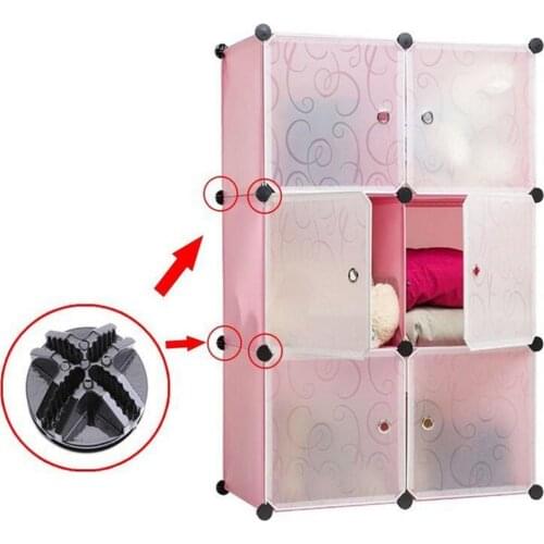 Set of 10 Grid Cube Organizer Connector for Cube Storage, Plastic Cube Organizer Units, DIY Modular Closet Cabinet, Bookcase