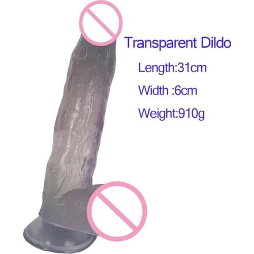 Huge Transparent Dildo Realistic Female Thick Penis Suction Cup Real Dong Sex toys for Women masturbation Big Dick Erotic Toy