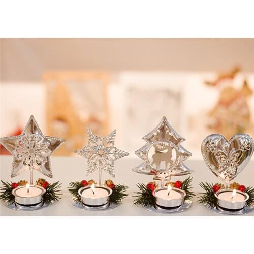 Candlestick Christmas DIY Decor Candlesticks Home Tree Christmas Ornament 2020 New Year Gift Exquisite Cute Candle Holder