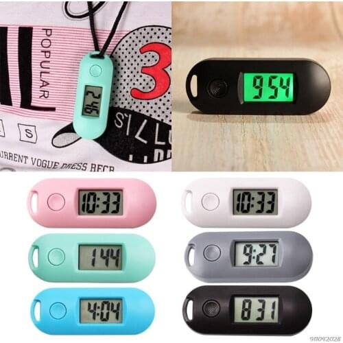Portable Silent Digital Electronic Clock for Student Exam Study Library Mini Pocket Watch Green Backlight LCD Display wholesales