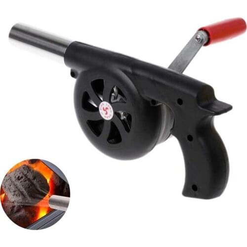 Portable Mini Hand Crank Fan Air Blower Manual Grill Fire Starter Flame Exciter for BBQ Picnic Outdoor Camping Cooking Tool
