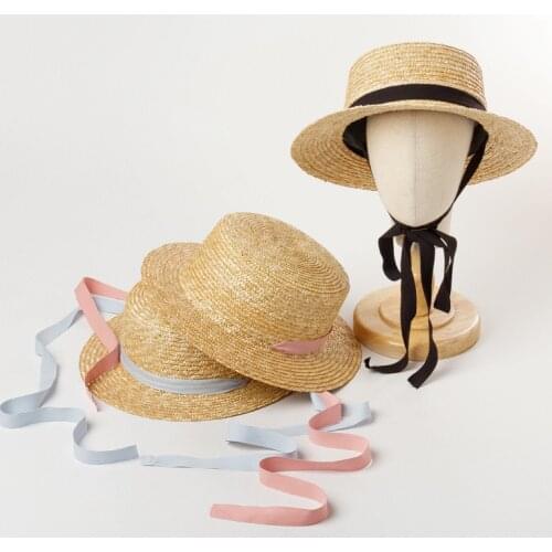 2021 Summer Straw Hat Wide Brim Sun Cap with Ribbon Panama Hat Beach Foldable Hats New Fashion Hats for Women Chapeau Femme