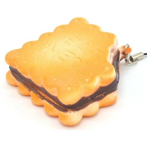 30PCS Squishy Sandwich Biscuits Eat Me Soft Toys Simulation Food Collectibles Bread Scented Wholesale