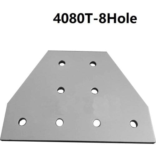 1pcs 4080 40x80 with 8 hole T type 90 Degree Joint Board Plate Corner Angle Bracket Connection for Aluminum Profile