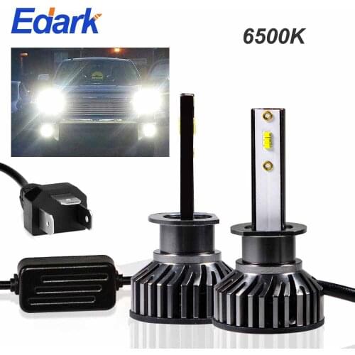 Edark 2Pcs/Set 120W 14000LM Car LED Headlights Bulbs H4 H7 H1 LED H8 H9 H11 6500K White Auto Light LED Bulbs Lamps Super Bright