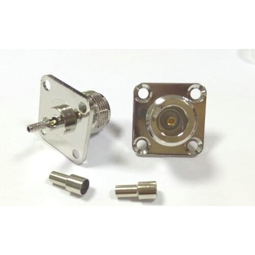 20pcs-50pcs N Jack Female 4-hole panel mount Crimp for RG316 RG174 LMR100 Cable