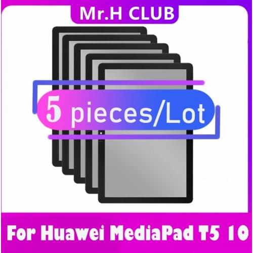 5 Pcs/Lot For Huawei MediaPad T5 10 AGS2-W09HN L09 AGS2-W09 AGS2-L03 AGS2-W19 Front Glass Panel 3G WIFI Version Free Shipping